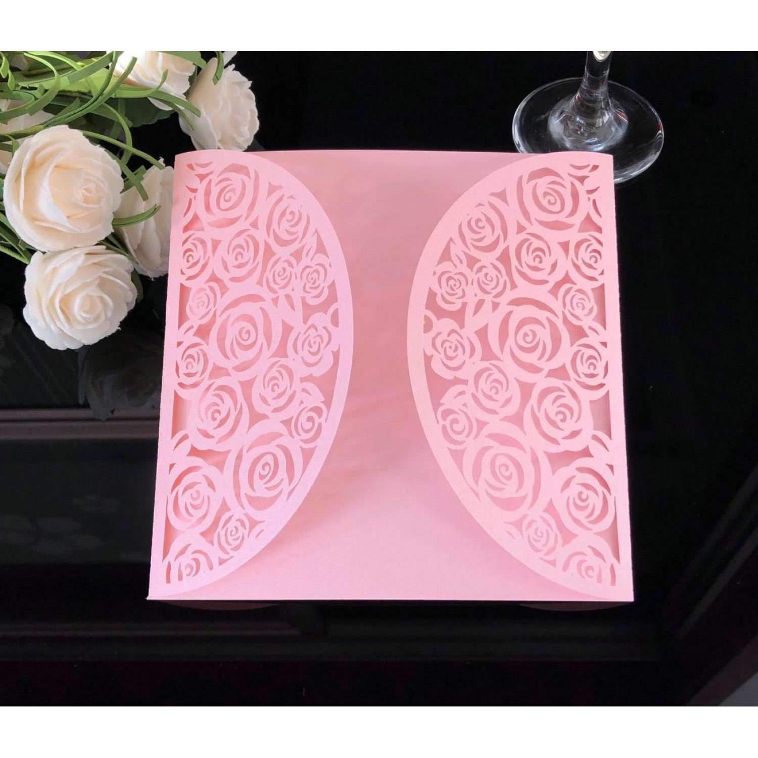 Invitation Card Ivory Tint Color Laser Card Greeting Card Holder Wholesale